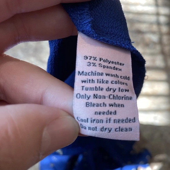 Juicy Couture Dress XXL Blue Gold Print Sleeveless Drawstring Waist - Picture 8 of 8